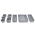 8pcs Stylish Light Grey Felt Storage Set